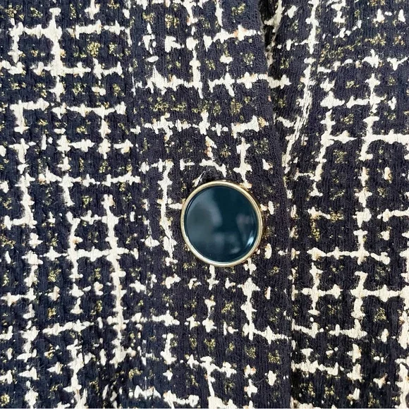 Me+Em Ponte Jacquard Rib Trim Textured Ponte Jersey Jacket Size 12 - Picture 10 of 16